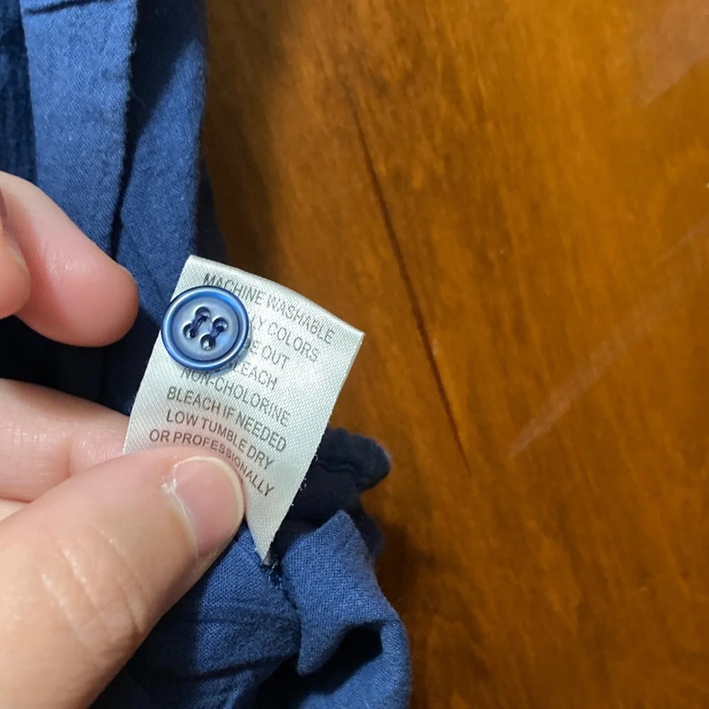 Grand & Greene Royal Blue Cap Sleeve Blouse - Picture 7 of 7
